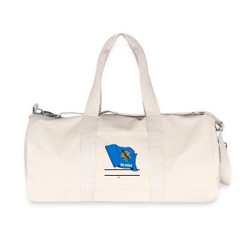Flag Oklahoma text banner - Recycled Canvas Sports Bag by Stanley/Stella - natural - Front