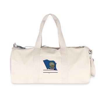 Flag Indaho text banner - Sac de sport en toile recyclée Stanley/Stella - blanc naturel - Devant