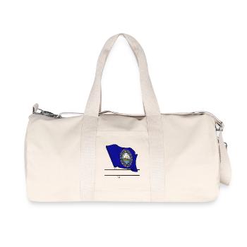 Flag New Hampshire text banner - Recycled Canvas Sports Bag by Stanley/Stella - natural - Front