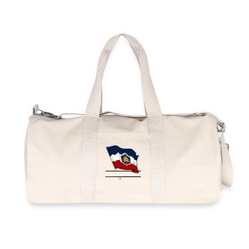 Drapeau Utah bandeau de texte - Sac de sport en toile recyclée Stanley/Stella - blanc naturel - Devant