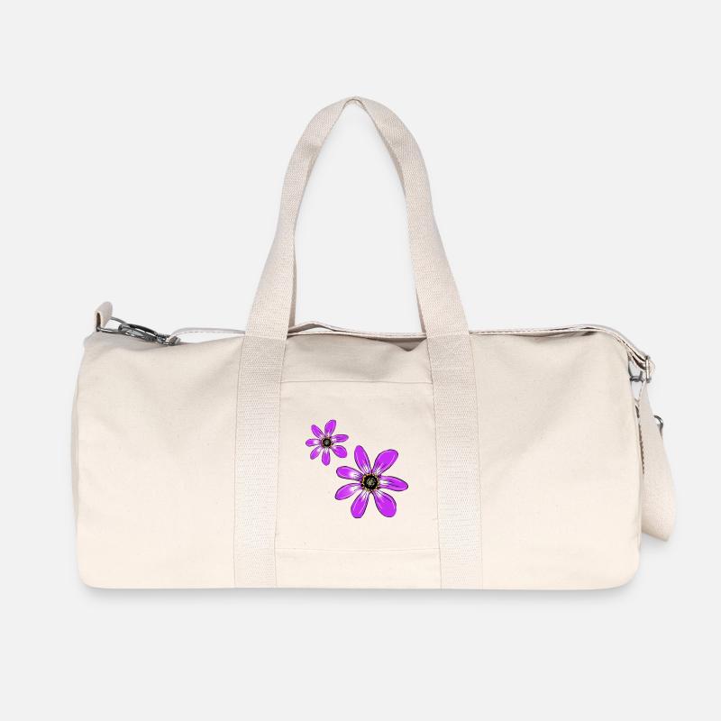 Blumen Pink - Recycelte Canvas-Sporttasche von Stanley/Stella - Naturweiß