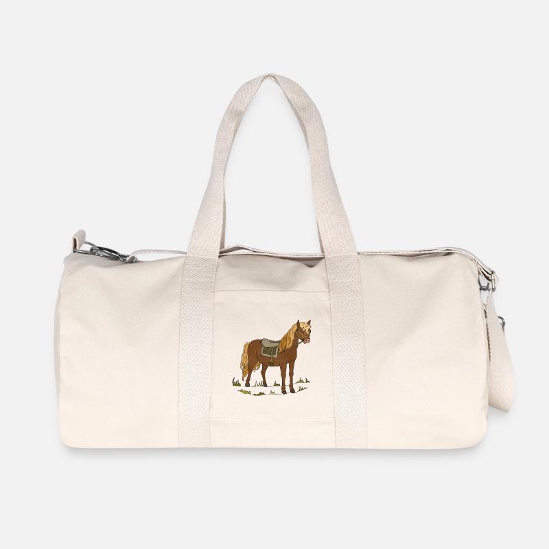 Pferd - Recycelte Canvas-Sporttasche von Stanley/Stella - Naturweiß