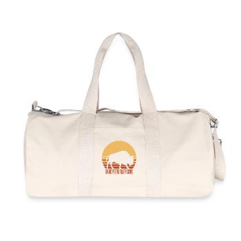 Funny Bold Buffalo Sunset Silhouette - Recycled Canvas Sports Bag by Stanley/Stella - natural - Front