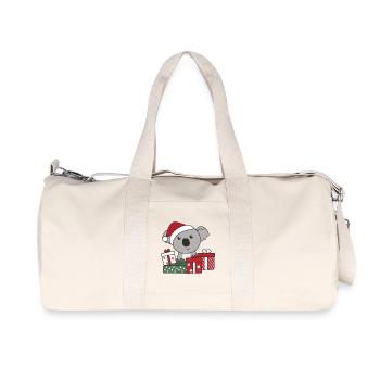 Koala Cadeau de Noël Animaux d'hiver Koalas - Sac de sport en toile recyclée Stanley/Stella - blanc naturel - Devant