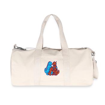 Dragon Family - Recycled Canvas Sports Bag by Stanley/Stella - natural - Front