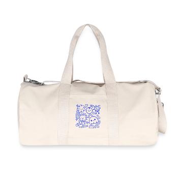 Children's Doodles – Happy Chaos - Recycled Canvas Sports Bag by Stanley/Stella - natural - Front