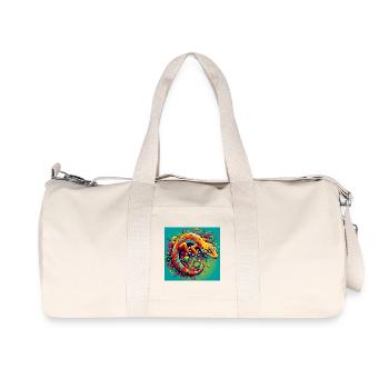 Gecko - Sac de sport en toile recyclée Stanley/Stella - blanc naturel - Devant
