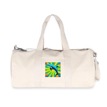 dolphin - Recycled Canvas Sports Bag by Stanley/Stella - natural - Front