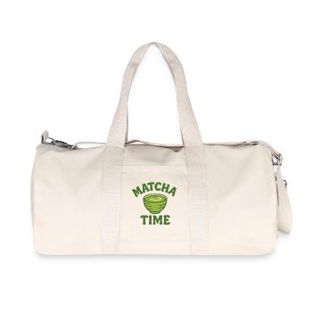 Matcha Time – Grüner Tee Lifestyle Shirt - Recycelte Canvas-Sporttasche von Stanley/Stella - Naturweiß - Vorne