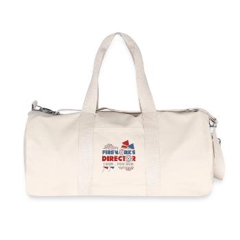 Firework Director – I Run, You Run  - Recycelte Canvas-Sporttasche von Stanley/Stella - Naturweiß - Vorne