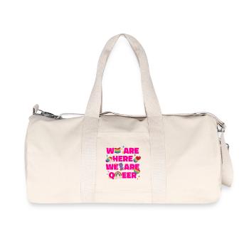 Queeres Pride Pinkes Statement - Recycelte Canvas-Sporttasche von Stanley/Stella - Naturweiß - Vorne