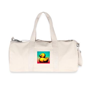 Caneton Canard Canard Canard - Sac de sport en toile recyclée Stanley/Stella - blanc naturel - Devant