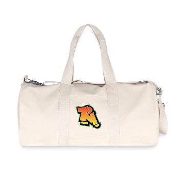 Graffiti Font Wildstyle 01 Letter 'R' - Recycled Canvas Sports Bag by Stanley/Stella - natural - Front