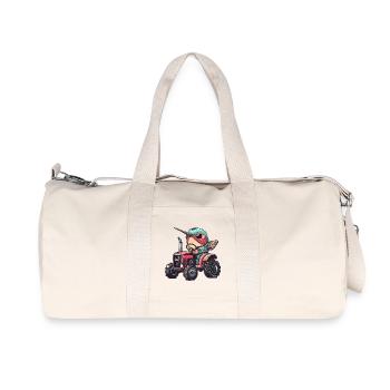 Hummingbird Bird Tractor Farmer - Sac de sport en toile recyclée Stanley/Stella - blanc naturel - Devant