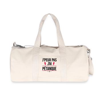 Ich kann nicht. Ich habe Pétanque. Humor. Pétanque. - Recycelte Canvas-Sporttasche von Stanley/Stella - Naturweiß - Vorne