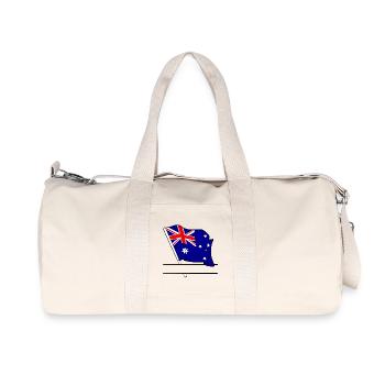 Vlaggen_Australie_ - Sac de sport en toile recyclée Stanley/Stella - blanc naturel - Devant