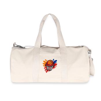 Éclaboussure du panier de basket - Sac de sport en toile recyclée Stanley/Stella - blanc naturel - Devant