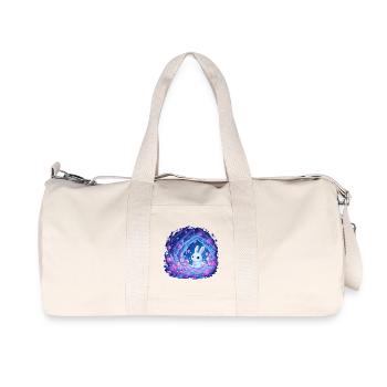 Moonlight Rabbit in the Rose Forest - Recycled Canvas Sports Bag by Stanley/Stella - natural - Front