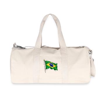 Brazil Flag - Recycled Canvas Sports Bag by Stanley/Stella - natural - Front