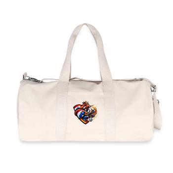 Royal Holland Lion Fußball - Recycelte Canvas-Sporttasche von Stanley/Stella - Naturweiß - Vorne