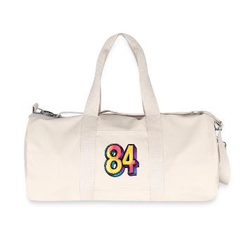 84 Number Colorful - Recycled Canvas Sports Bag by Stanley/Stella - natural - Front