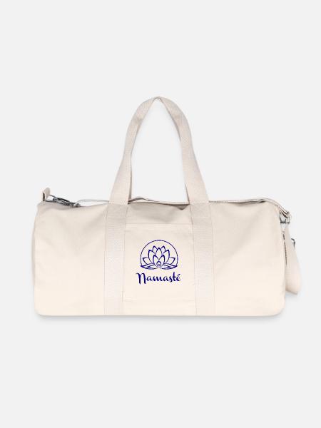 Namaste Lotus Mandala - Recycled Canvas Sports Bag by Stanley/Stella - natural