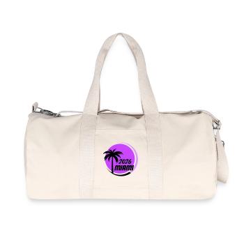Miami  Palmen Neon Logo - Recycelte Canvas-Sporttasche von Stanley/Stella - Naturweiß - Vorne