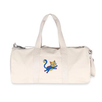Saut magique du chat coloré - Sac de sport en toile recyclée Stanley/Stella - blanc naturel - Devant