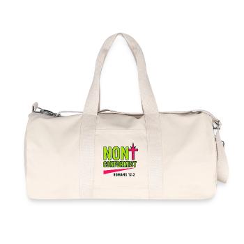 Chrétien Pop Art Romains 12:2 Design Néon - Sac de sport en toile recyclée Stanley/Stella - blanc naturel - Devant