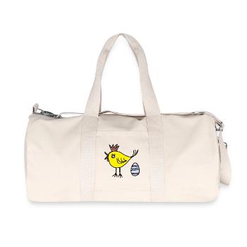 Chicken Chick Egg Easter Easter Egg Kids - Recycled Canvas Sports Bag by Stanley/Stella - natural - Front