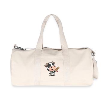 Motif humoristique de la vache grillon - Sac de sport en toile recyclée Stanley/Stella - blanc naturel - Devant