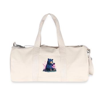 Bear with lantern - Recycled Canvas Sports Bag by Stanley/Stella - natural - Front