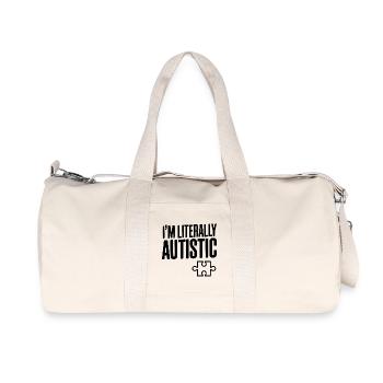 I'm Literally Autistic - Recycled Canvas Sports Bag by Stanley/Stella - natural - Front
