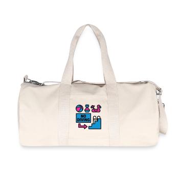 Pool Party Set Sommer 90er - Recycelte Canvas-Sporttasche von Stanley/Stella - Naturweiß - Vorne
