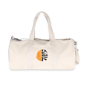 Casque et outils de construction – Logo Craftsman - Sac de sport en toile recyclée Stanley/Stella - blanc naturel - Devant
