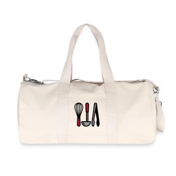 Kitchen Utensils Cooking Baking Cooking School - Recycled Canvas Sports Bag by Stanley/Stella - natural - Front