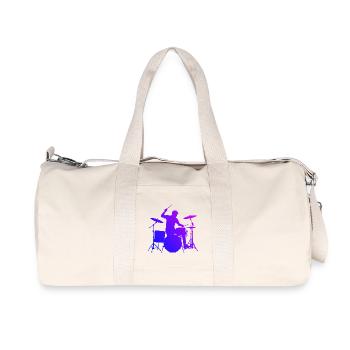 Gift idea for a drummer with drums - Recycled Canvas Sports Bag by Stanley/Stella - natural - Front