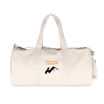 Staffie j'peux pas j'ai agility sport - 001 - Sac de sport en toile recyclée Stanley/Stella - blanc naturel - Devant