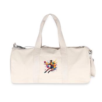 Handball Handballer Handball Trainer Fan Geschenk - Recycelte Canvas-Sporttasche von Stanley/Stella - Naturweiß - Vorne