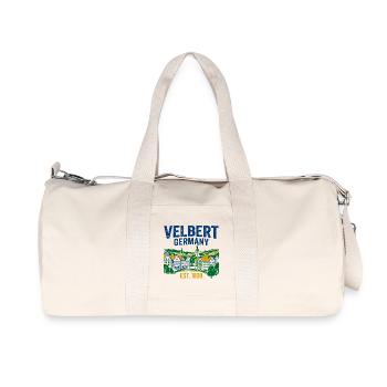 Velbert Germany Skyline Vintage Est 1800 - Recycled Canvas Sports Bag by Stanley/Stella - natural - Front