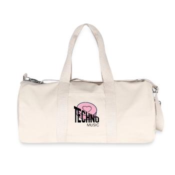 Love Donut Pop Typography - Recycled Canvas Sports Bag by Stanley/Stella - natural - Front