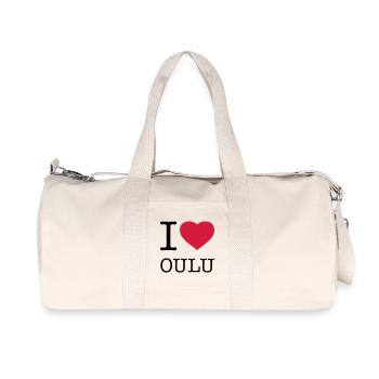 J’AIME OULU Finlande - Sac de sport en toile recyclée Stanley/Stella - blanc naturel - Devant