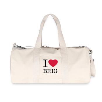 I LOVE BRIG - Recycled Canvas Sports Bag by Stanley/Stella - natural - Front