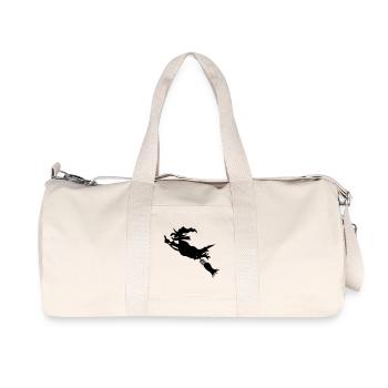 Witch with broom funny - Recycled Canvas Sports Bag by Stanley/Stella - natural - Front