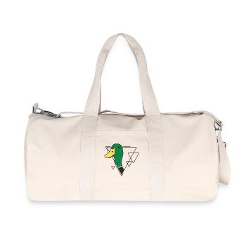 Canard coloré en design géométrique - Sac de sport en toile recyclée Stanley/Stella - blanc naturel - Devant