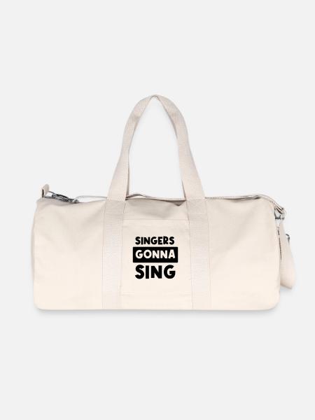 Singers going to sing - Recycled Canvas Sports Bag by Stanley/Stella - natural