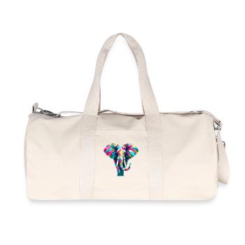 Éléphant - Sac de sport en toile recyclée Stanley/Stella - blanc naturel - Devant