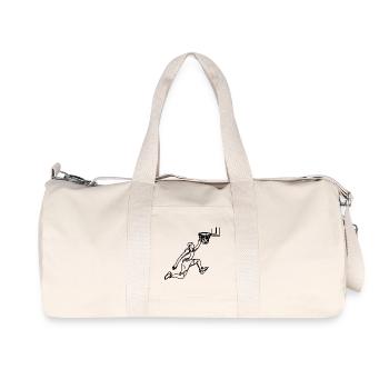 Illustration de basket-ball - Sac de sport en toile recyclée Stanley/Stella - blanc naturel - Devant