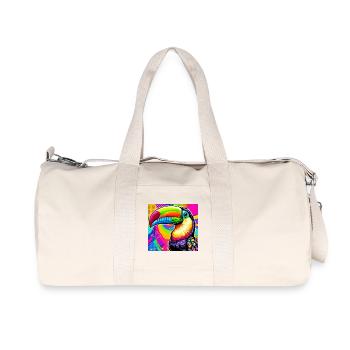 Toucan Pop Art - Recycled Canvas Sports Bag by Stanley/Stella - natural - Front