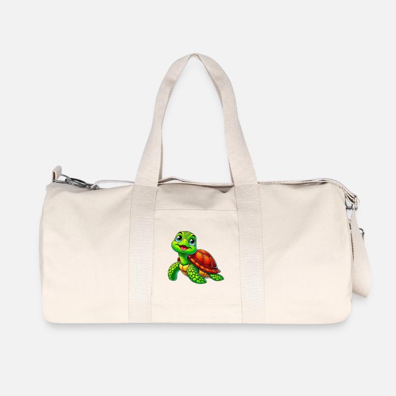 Schildkröte - Recycelte Canvas-Sporttasche von Stanley/Stella - Naturweiß